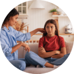 mère-fille-discussion-calme-réguler émotions enfants ados