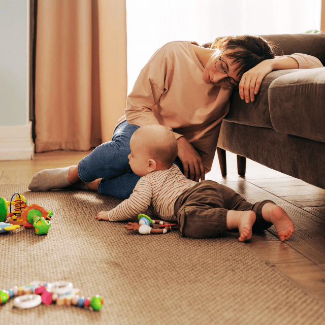 mere endormie symbole burn out parental